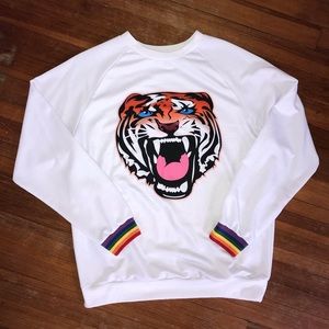 Tiger Rainbow Crewneck Sweatshirt 🐅 🌈